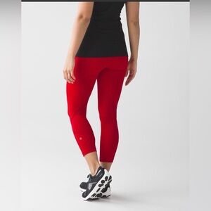 Lululemon Pace Rival Crop 22” True Red size 2